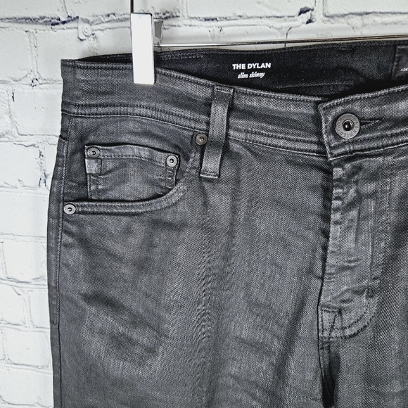 AG ADRIANO GOLDSCHMIED | The Dylan slim skinny coated stretch denim jeans - Picture 3 of 10
